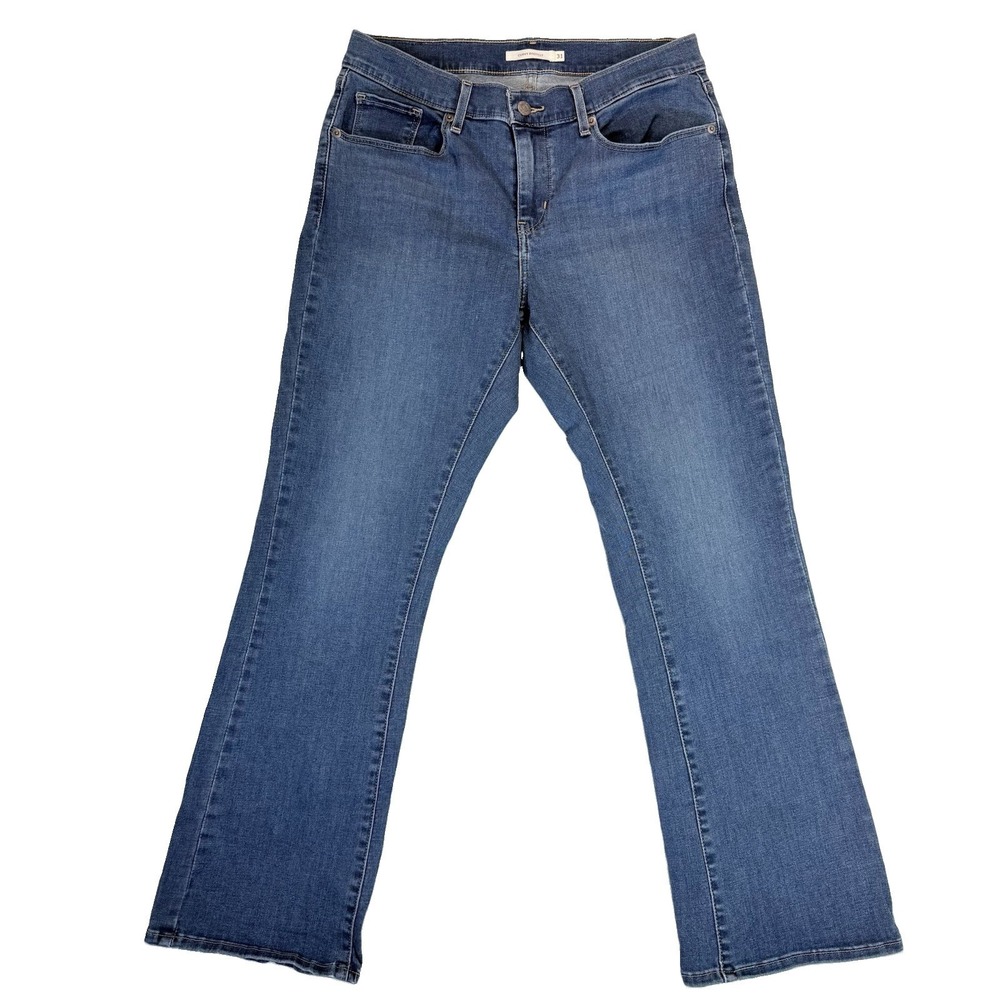 Levi's Curvy Bootcut Jeans Women's Size 31 x 30 Blue Medium Wash Stretch Denim